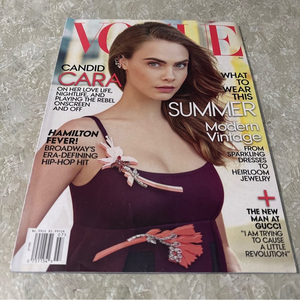 VOGUE Magazine July 2015 Cara Delevingne Hamilton Fever What To Wear This Summer